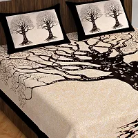 Stylish Cotton Double 1 Bedsheet + 2 Pillowcovers-thumb1