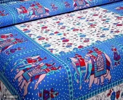 Comfortable Multicoloured Cotton Printed 1 Bedsheet + 2 Pillowcovers-thumb2