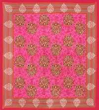 Stylish Pink Cotton Printed 1 Bedsheet 2 Pillowcovers For Double Bed-thumb3