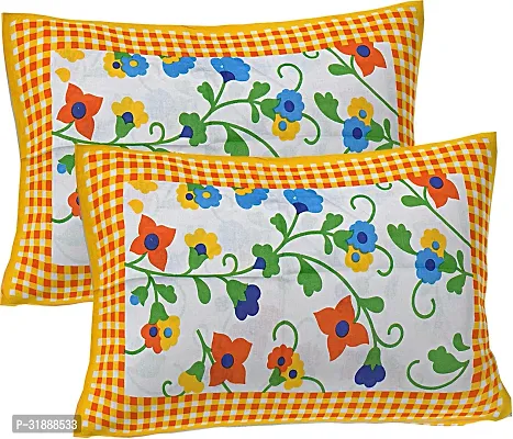 Comfortable Multicoloured Cotton Printed 1 Bedsheet + 2 Pillowcovers-thumb4