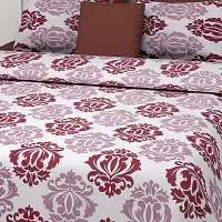 Comfortable Multicoloured Cotton Printed 1 Bedsheet + 2 Pillowcovers-thumb1