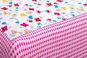 Comfortable Multicoloured Cotton Printed 1 Bedsheet + 2 Pillowcovers-thumb1