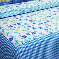 Comfortable Multicoloured Cotton Printed 1 Bedsheet + 2 Pillowcovers-thumb1