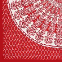 Comfortable Red Cotton Printed 1 Bedsheet + 2 Pillowcovers-thumb2