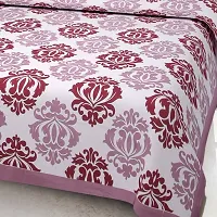 Stylish Pink Cotton Printed 1 Bedsheet 2 Pillowcovers For Double Bed-thumb1