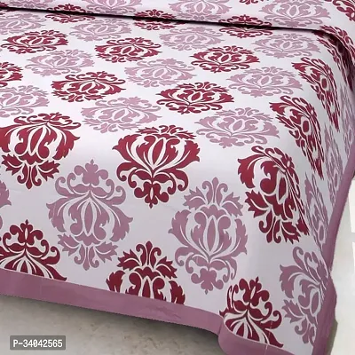 Stylish Pink Cotton Printed 1 Bedsheet 2 Pillowcovers For Double Bed-thumb2