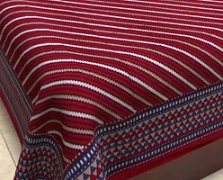 Comfortable Maroon Cotton Printed 1 Bedsheet + 2 Pillowcovers-thumb1