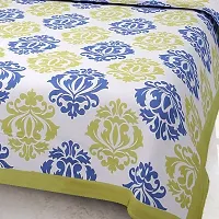 Comfortable Multicoloured Cotton Printed 1 Bedsheet + 2 Pillowcovers-thumb1