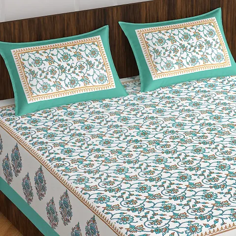 Printed Cotton Queen Size Bedsheets (90*100 Inch) Vol 5