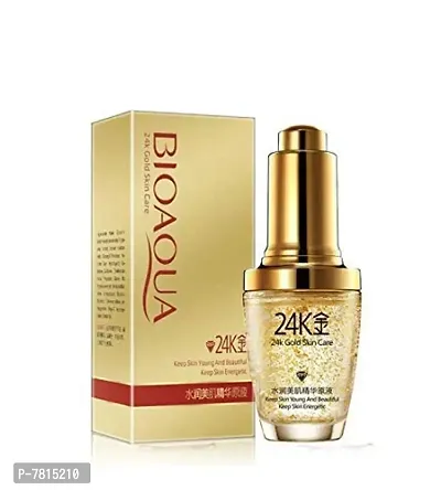 Bioaqua 24K Gold Face Serum for glowing skin with Hyaluronic Acid | For Skin Brightening, Whitening, Anti-Ageing, Anti-Wrinkle, Fine Lines, Pigmentation  Dark Circle - 30 ML For All Skin types | Kore-thumb0