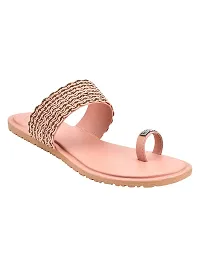 TRYME Fashionable Stylish Ethnic Flat Sandal Sandal For Womens And Girls-thumb3