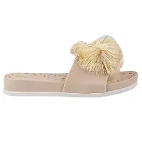 TRYME Fashionable Flower Design Stylish Comfortable Slip-on Flat Sliper/Sandal For Women's And Girls-thumb3