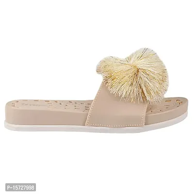 TRYME Fashionable Flower Design Stylish Comfortable Slip-on Flat Sliper/Sandal For Women's And Girls-thumb4