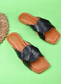 Try Me Stylish comfort Trending Flat Fashion sandal Padded Bottom Slipper-thumb1