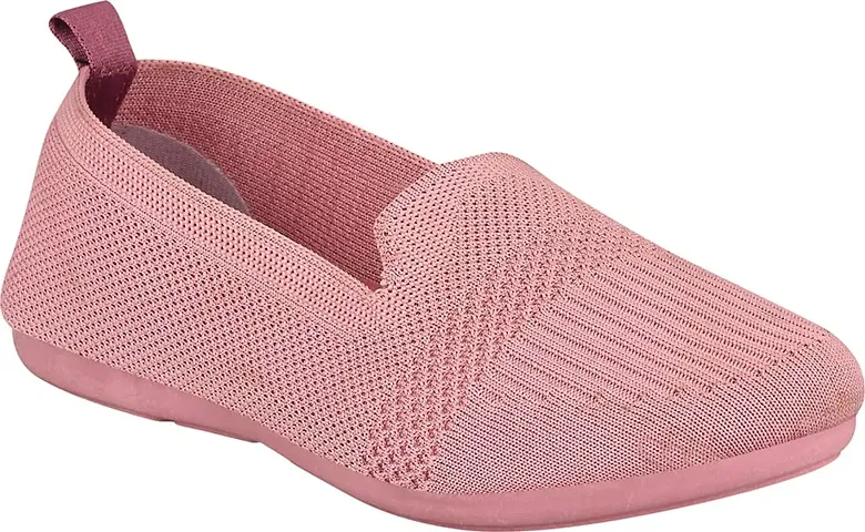 Try Me Women's Athleisure Knitted Active Wear Slip-On Ballet Loafer Shoes for Daily Walking