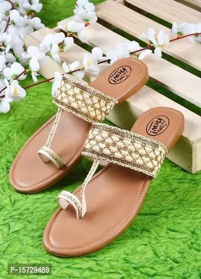 Buy Try Me Kolhapuri Chappal for Women Stylish Flat Fashion