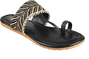 Try Me Stylish Bunai Kolhapuri Stylish Flats Collection Of Ethnically Inspired Kolhapuri Flat Slippers For Women, Girls, And Ladies-thumb3