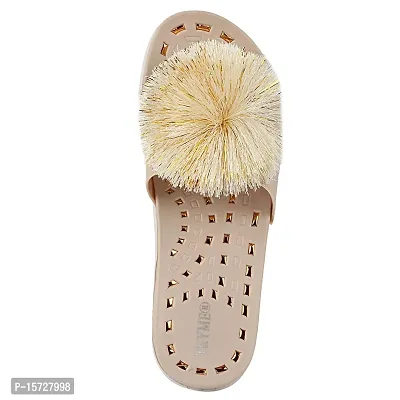 TRYME Fashionable Flower Design Stylish Comfortable Slip-on Flat Sliper/Sandal For Women's And Girls-thumb5