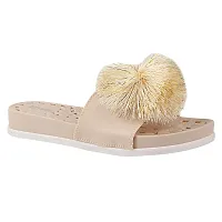 TRYME Fashionable Flower Design Stylish Comfortable Slip-on Flat Sliper/Sandal For Women's And Girls-thumb1