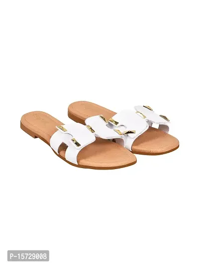 TRYME Comfortable Fashionable Stylish Flat Sandal For Women's And Girls-thumb0