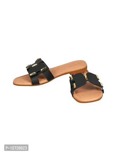 TRYME Comfortable Fashionable Stylish Flat Sandal For Women's And Girls-thumb3