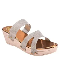 TRYME Fashionable Stylish Ethnic Heel Wedges Sandal Wedges Heel Sandal For Womens And Girls-thumb3