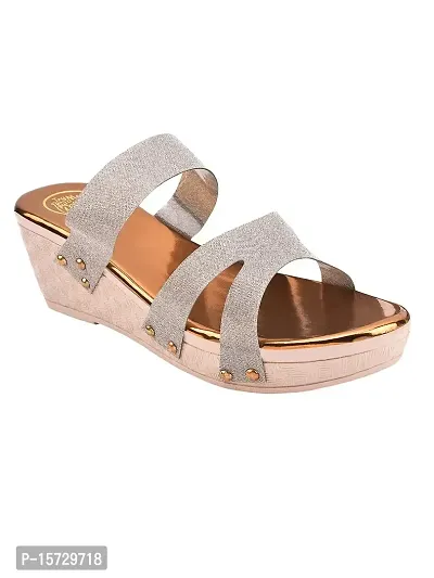 TRYME Fashionable Stylish Ethnic Heel Wedges Sandal Wedges Heel Sandal For Womens And Girls-thumb4