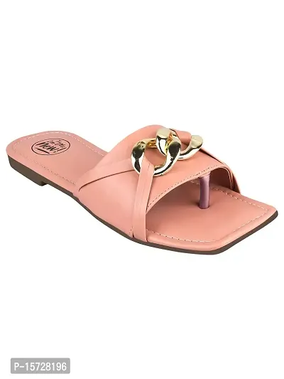 TRYME Fashionable And Comfortable Stylish Flat Sandal For Women's And Girls-thumb5