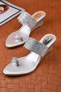 TRYME Fashionable Stylish Ethnic Heel Sandal Wedges Sandal Sandal For Womens And Girls-thumb1