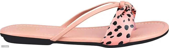 Try Me Amazing Design Women's  Girls Single Strap flat Sandals Stylish and Fashionable Stylish Latest  Trending Slide Sandals Casual(Pink)-thumb5