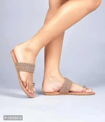 TRYME Fashionable Stylish Ethnic Flat Sandal Sandal For Womens And Girls-thumb3