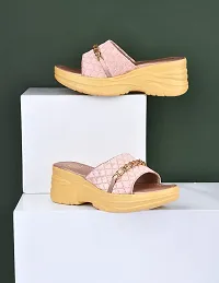 TRYME Fashionable Stylish Ethnic Wedges Heel Sandal For Womens And Girls-thumb1