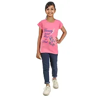 Ayvina Girls Regular Fit Half Sleeves Tshirt Combo Pack of 2-thumb3