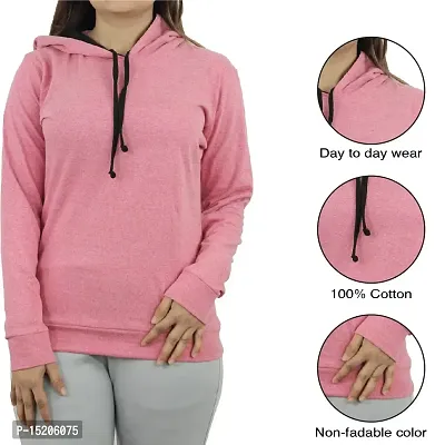 Ayvina Women's Full Sleeve Hooded Neck T Shirt-thumb5