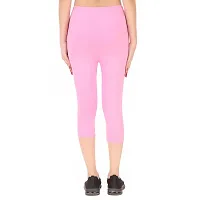 Ayvina 100% Pure Cotton Lycra Capri for Women |Women 3/4th Cotton Plain Capri-thumb1