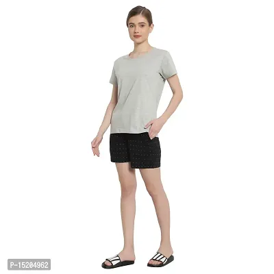 AYVINA Women Shorts Combo Pack of 2 with Pockets Elastic Waistband Regular Stylish Night Wear Cotton Super Soft Comfortable (S to 2XL Size)-thumb5