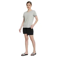 AYVINA Women Shorts Combo Pack of 2 with Pockets Elastic Waistband Regular Stylish Night Wear Cotton Super Soft Comfortable (S to 2XL Size)-thumb4