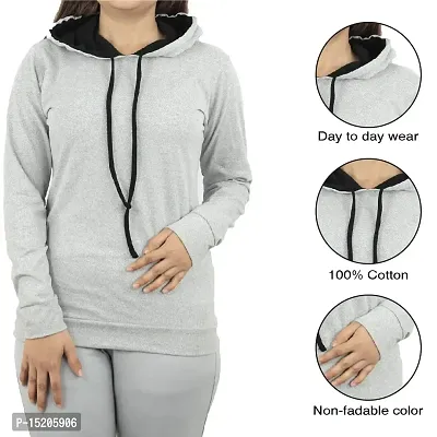 Ayvina Women's Full Sleeve Hooded Neck T Shirt-thumb5