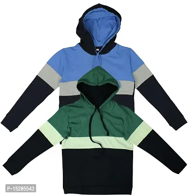 Ayvina Full Sleeve Hooded Sweatshirts/Hoodies for Kids Boys and Girls Pack of 2-thumb0