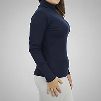 Ayvina Women's Cotton Rib Warm Full Sleeves High Neck/Inner/Sweatshirt/Sweater for Winters-thumb2