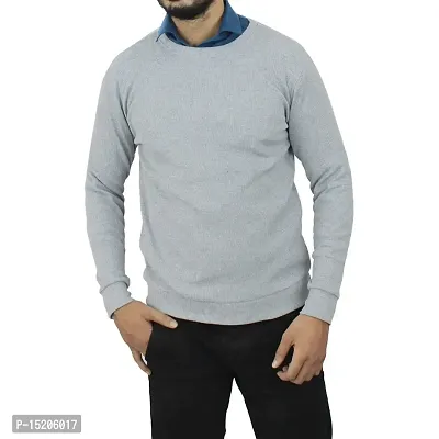 Ayvina Men's Cotton Crew Neck Sweatshirt/Sweater