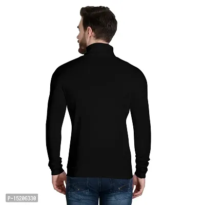 Ayvina Men's Winter Wear Cotton High Neck Full Sleeves T-Shirt|Men's Cotton Turtle Neck Sweater-thumb2