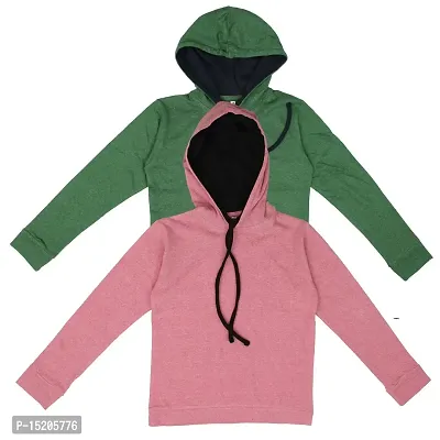 Ayvina Full Sleeve Hooded Neck Sweatshirts/Hoodies for Boys and Girls Pack of 2-thumb0