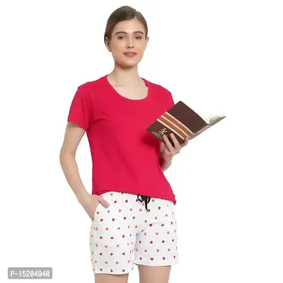 AYVINA Women Shorts with Pockets Elastic Waistband Regular Stylish Night Wear Cotton Super Soft Comfortable (S to 2XL Size)-thumb0