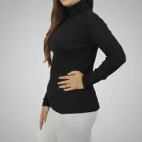 Ayvina Women's Cotton Rib Warm Full Sleeves High Neck/Inner/Sweatshirt/Sweater for Winters-thumb3