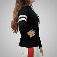 Ayvina Women's Cotton Full Sleeve Solid Hooded T-Shirt Regular Fit Winter Hoodie Tshirts Pack of 2 Black,Wine-thumb3