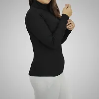 Ayvina Women's Cotton Rib Warm Full Sleeves High Neck/Inner/Sweatshirt/Sweater for Winters-thumb4