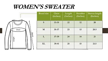 Ayvina Women's Cotton Rib Lycra Regular Pullover Sweater | V-Neck Full Sleeve Sweatshirt for Women Size L Color Gray-thumb3