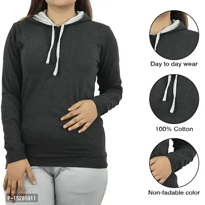 Ayvina Women's Full Sleeve Hooded Neck T Shirt-thumb5