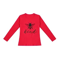 Ayvina 100% Breathable Cotton Girls Full Sleeve T-Shirt | Girls Full Sleeve Printed T-Shirt Combo - Casual Long Sleeve Tees, Regular Fit Round Neck Tops for Girls Pack of 3-thumb3